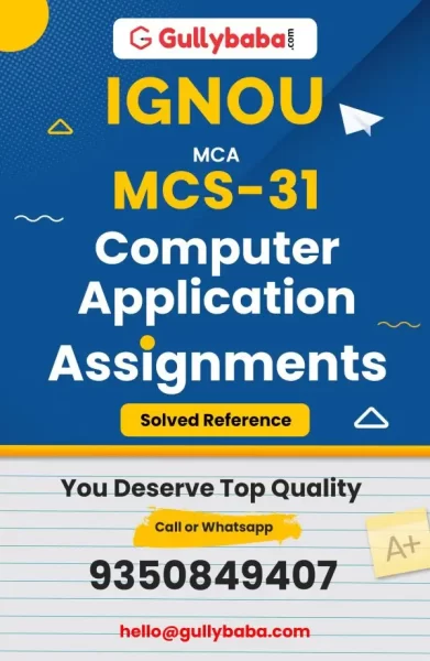 IGNOU MCS-31 Solved Assignment