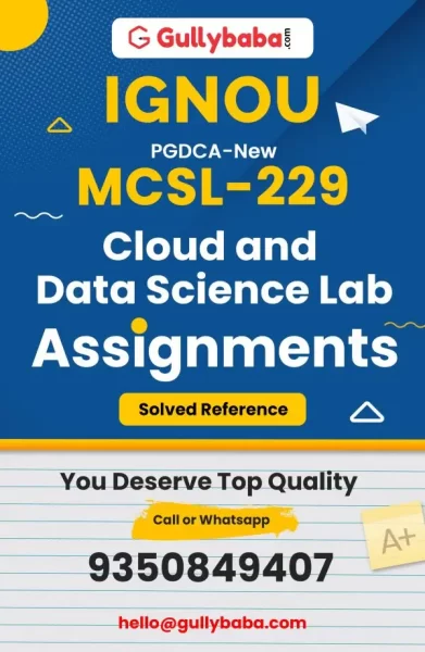 IGNOU MCSL-229 Solved Assignment