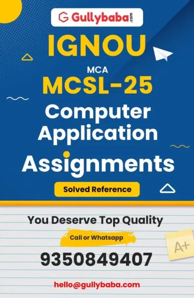 IGNOU MCSL-25 Solved Assignment