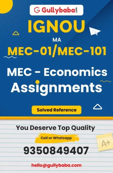 MEC-01/MEC-101 IGNOU Solved Assignment