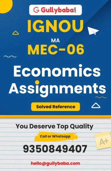 IGNOU MEC-06 Solved Assignment
