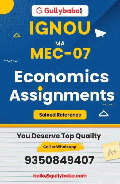IGNOU MEC-07 Solved Assignment