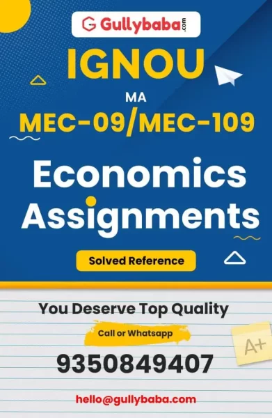 IGNOU MEC-09/MEC-109 Solved Assignment