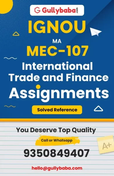 MEC-107 IGNOU Solved Assignment