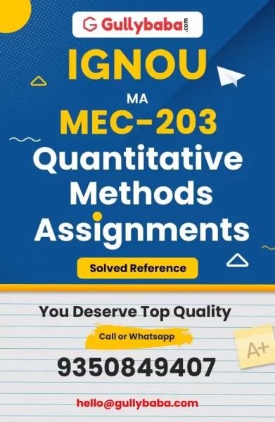 MEC-203 IGNOU Solved Assignment