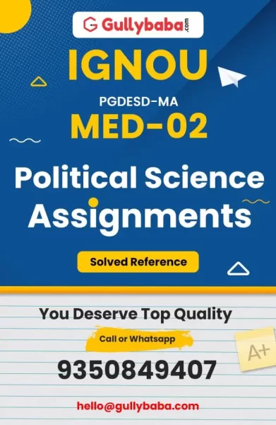 IGNOU MED-02 Solved Assignment