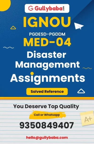 IGNOU MED-04 Solved Assignment