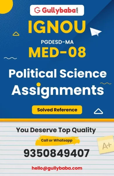 MED-08 IGNOU Solved Assignment