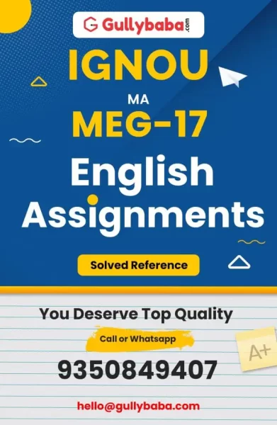 MEG-17 IGNOU Solved Assignment