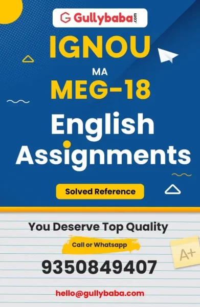 MEG-18 IGNOU Solved Assignment