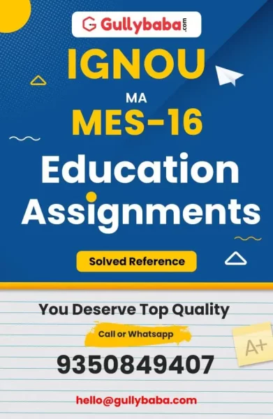 MES-16 IGNOU Solved Assignment