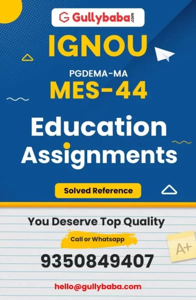 MES-44 IGNOU Solved Assignment