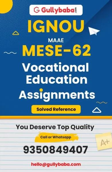 IGNOU MESE-62 Solved Assignment