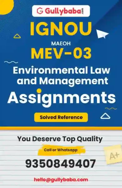 MEV-03 IGNOU Solved Assignment