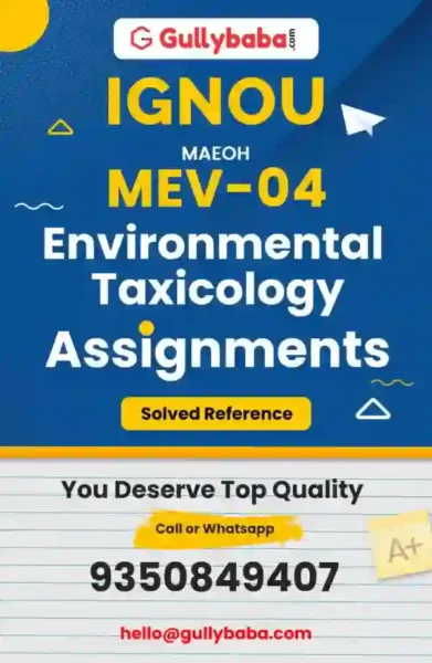 MEV-04 IGNOU Solved Assignment