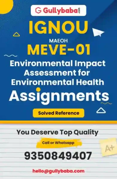 MEVE-01 IGNOU Solved Assignment