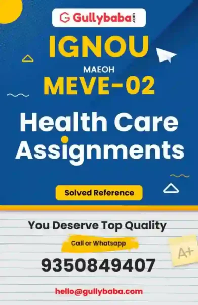 MEVE-02 IGNOU Solved Assignment