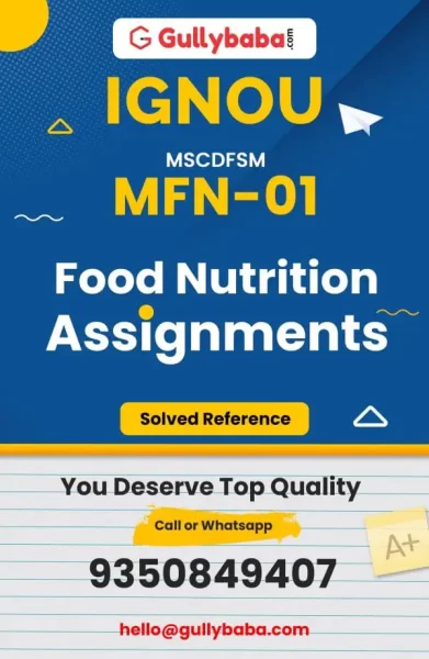 IGNOU MFN-01 Solved Assignment