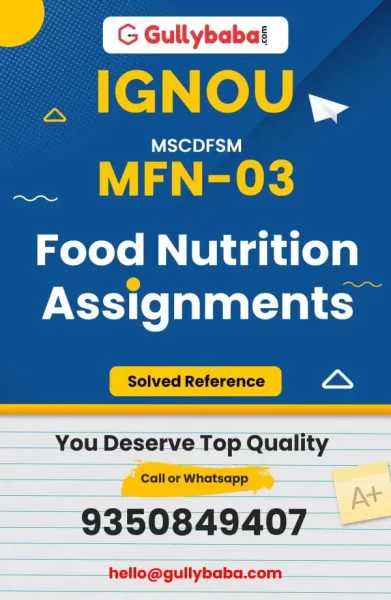 IGNOU MFN-03 Solved Assignment