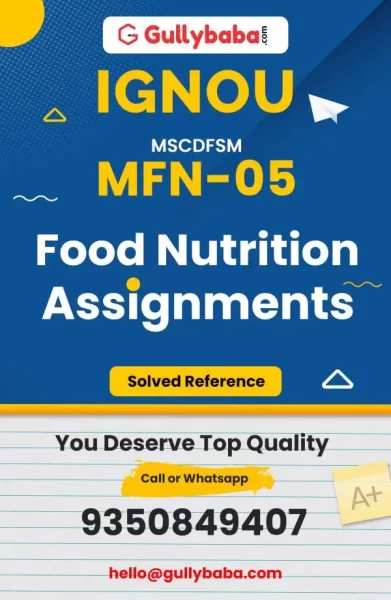 IGNOU MFN-05 Solved Assignment