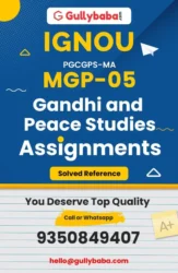 IGNOU MGP-05 Solved Assignment