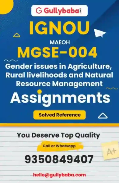 MGSE-04 IGNOU Solved Assignment