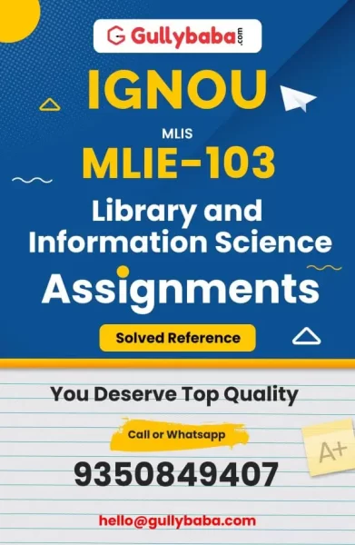 IGNOU MLIE-103 Solved Assignment