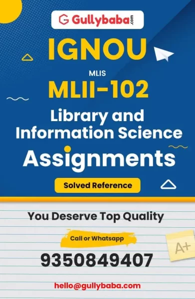 IGNOU MLII-102 Solved Assignment