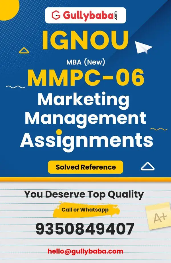 IGNOU MMPC-06 Solved Assignment