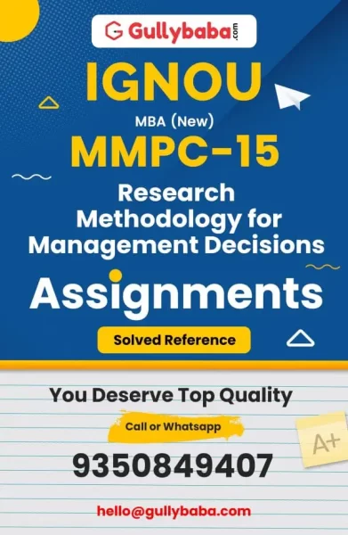 IGNOU MMPC-15 Solved Assignment
