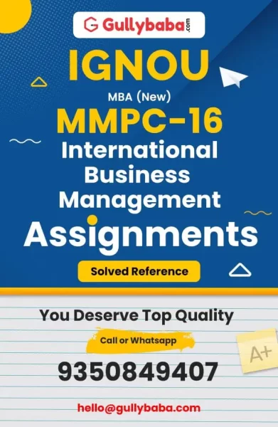 IGNOU MMPC-16 Solved Assignment
