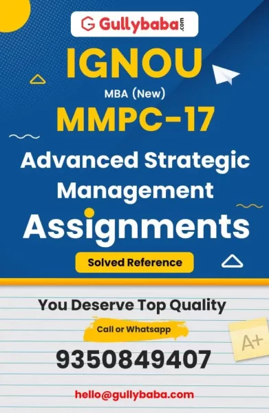 IGNOU MMPC-17 Solved Assignment