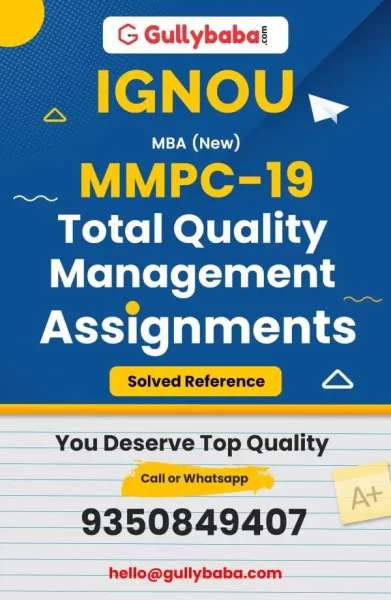 IGNOU MMPC-19 Solved Assignment