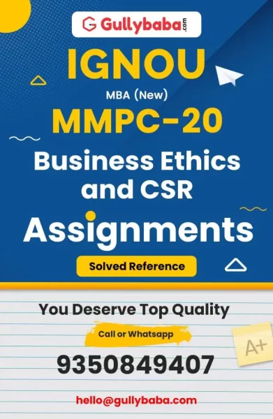 IGNOU MMPC-20 Solved Assignment