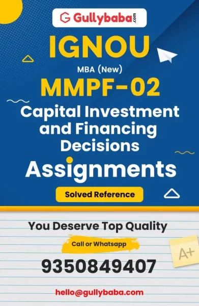 IGNOU MMPF-02 Solved Assignment