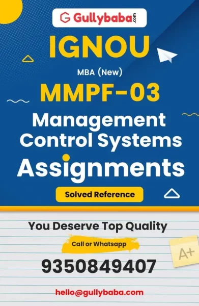 IGNOU MMPF-03 Solved Assignment