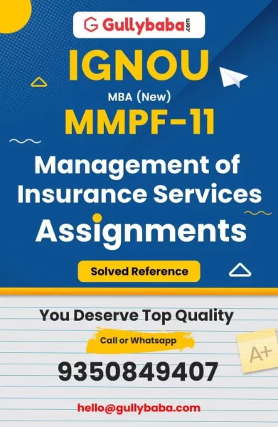 IGNOU MMPF-11 Solved Assignment