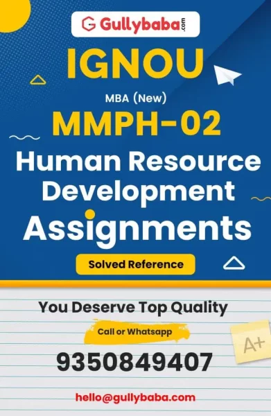 IGNOU MMPH-02 Solved Assignment