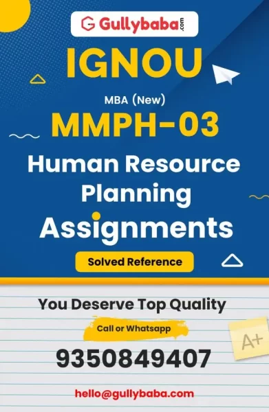 IGNOU MMPH-03 Solved Assignment