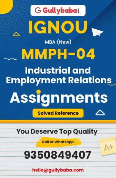 IGNOU MMPH-04 Solved Assignment