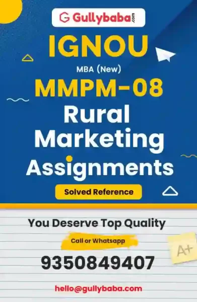 IGNOU MMPM-08 Solved Assignment