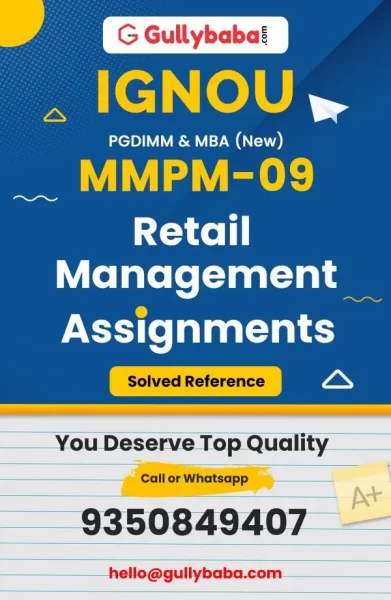 IGNOU MMPM-09 Solved Assignment