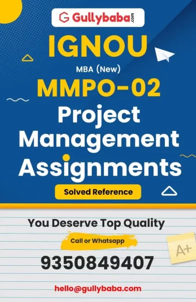 IGNOU MMPO-02 Solved Assignment