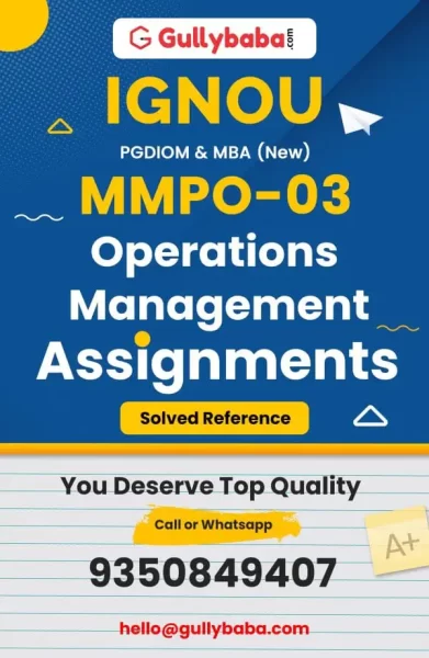 IGNOU MMPO-03 Solved Assignment