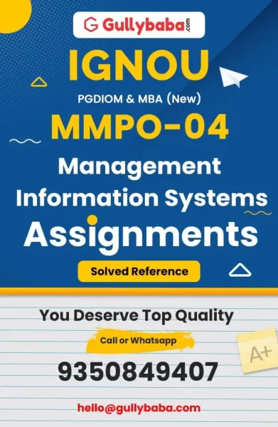 IGNOU MMPO-04 Solved Assignment