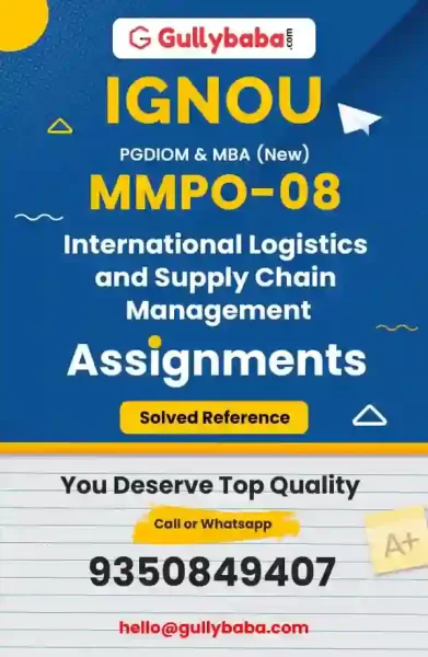 IGNOU MMPO-08 Solved Assignment