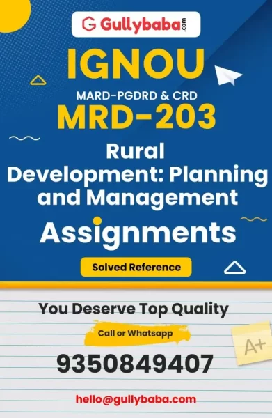 IGNOU MRD-203 Solved Assignment