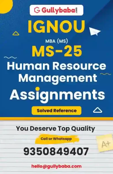 IGNOU MS-25 Solved Assignment