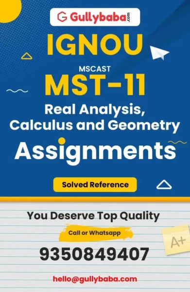 IGNOU MST-11 Solved Assignment