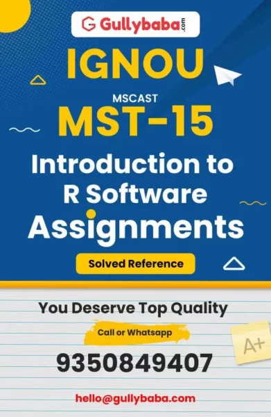 IGNOU MST-15 Solved Assignment